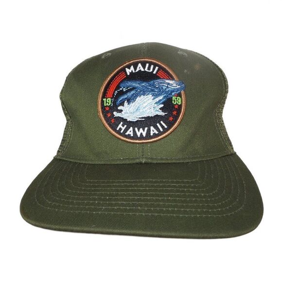 Island Crew Maui Hawaii Whale Watch Trucker Style Snapback Hat - Picture 1 of 9